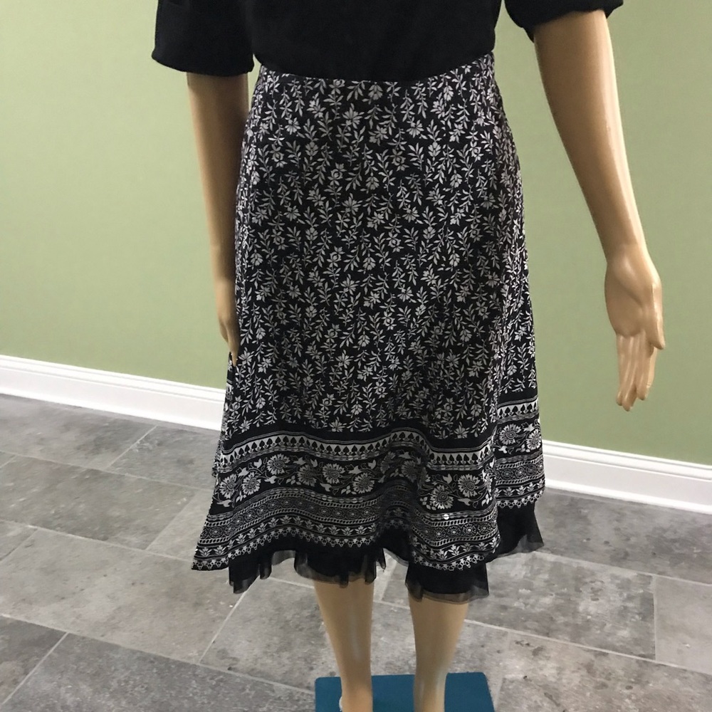 Apt 9 black flower print dress